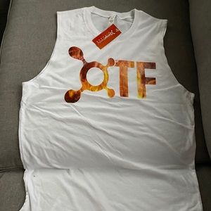 THREE orange theory (OTF) tank tops, new, one NWT